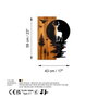 Wallity Escultura de pared Deer and Moon en nogal y negro